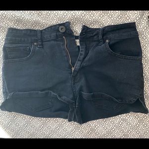 Black High-Waisted Shorts